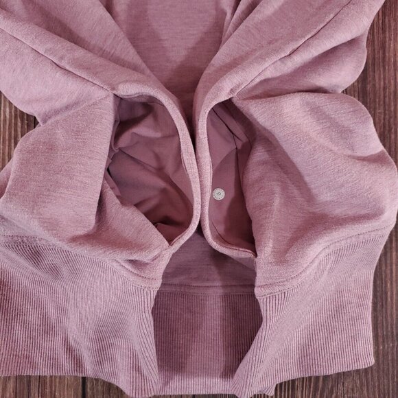Lululemon Womens Size 10 High Lines Pullover Heathered Vintage Mauve Cowl Neck - Picture 8 of 15